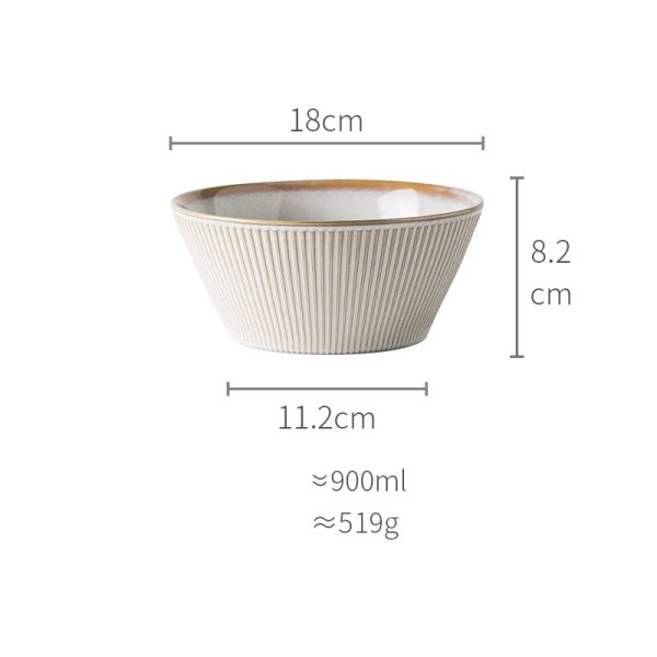 Seif Nordic Style Creative Simple Big Bowl Big Soup Bowl Noodle Bowl Vegetable Bowl Mixed Cold Vegetable Fruit Salad Bowl Single Pot - Image 7