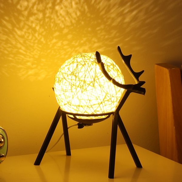 Couples Bedside Lamp Bedroom Girl Retro Style Night Light Romance - Image 4