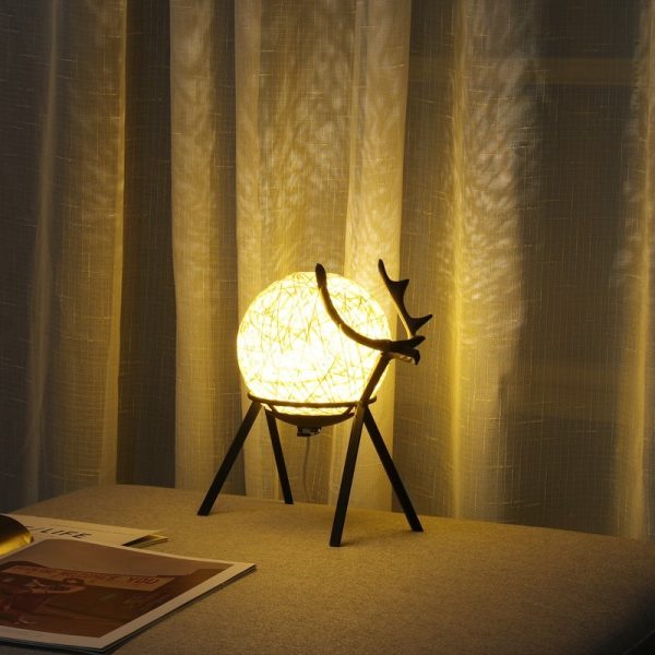 Couples Bedside Lamp Bedroom Girl Retro Style Night Light Romance - Image 3