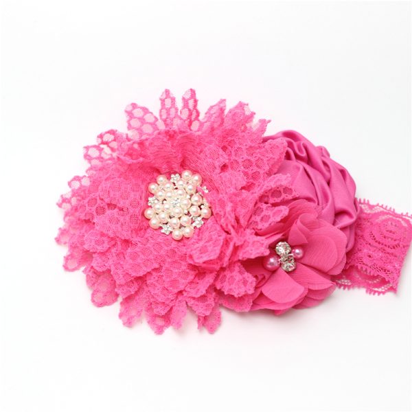 Children's Hair Ribbon Chiffon Rose In Color - Image 3