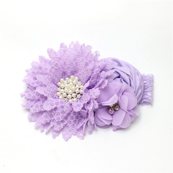 Children's Hair Ribbon Chiffon Rose In Color - Image 5