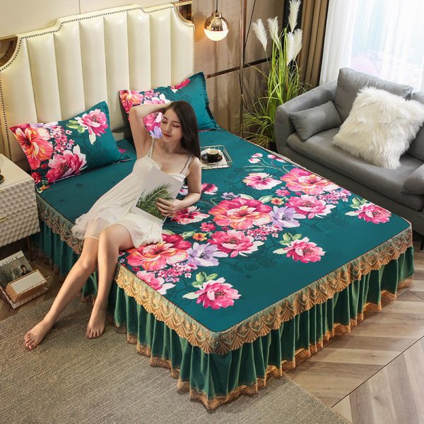 Anti-Dust And Non-Slip Bed Sheet Protective Cover Sheet Set - Image 5