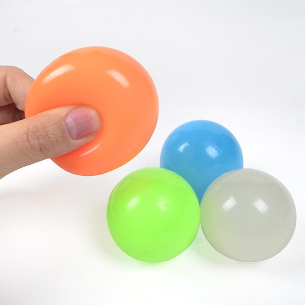 The Same Luminous Ceiling Ball Vibrato Fluorescent Sticky Target Ball Children's Sticky Wall Ball