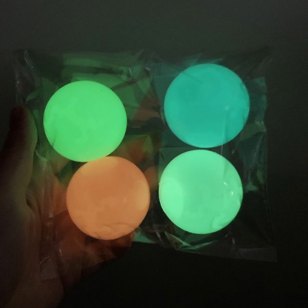 The Same Luminous Ceiling Ball Vibrato Fluorescent Sticky Target Ball Children's Sticky Wall Ball - Image 2