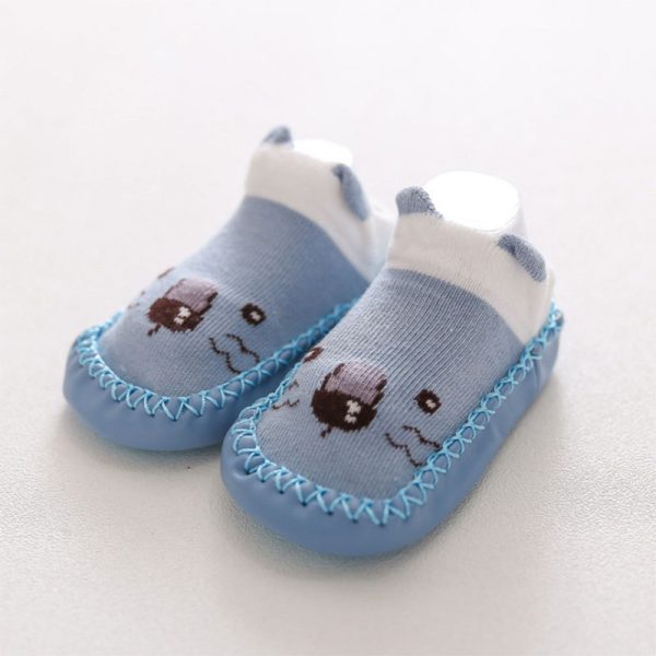 Children's Non-Slip Soft-Soled Toddler Socks With Leather Sole - Image 7