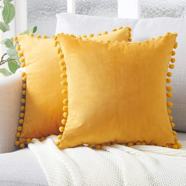 Wind Velvet Solid Color Cushion Cover For Office - Image 10