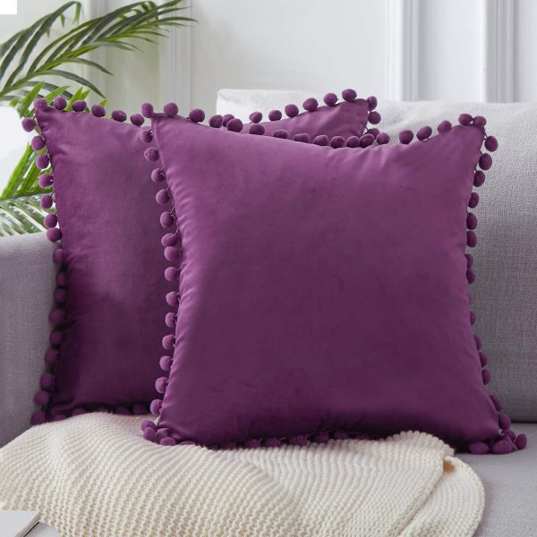 Wind Velvet Solid Color Cushion Cover For Office - Image 2