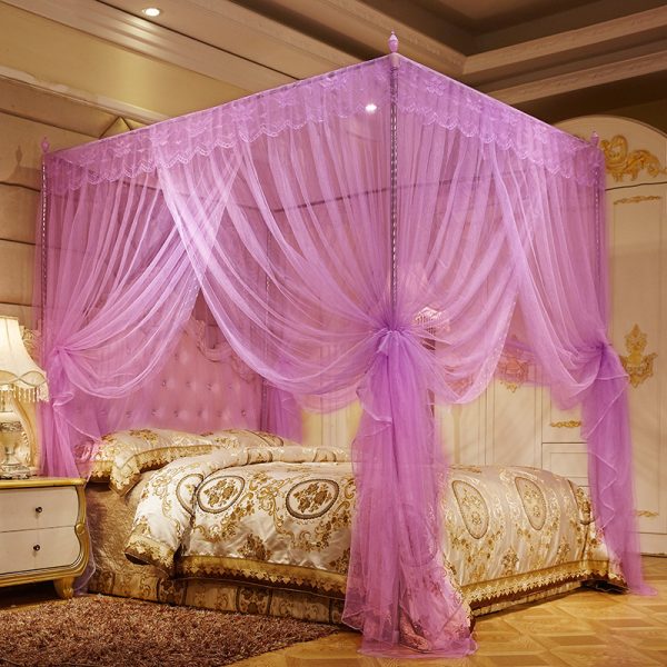 Household Mosquito Net princess Wind Floor Stand Encrypted Thick Mosquito Net - Image 5