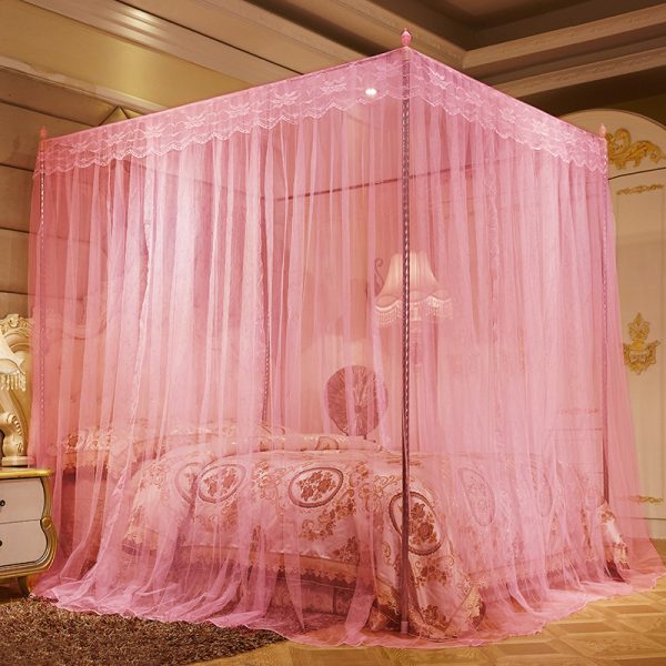 Household Mosquito Net princess Wind Floor Stand Encrypted Thick Mosquito Net - Image 2