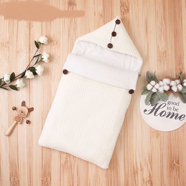 New Autumn And Winter Newborn Envelope-Style Padded Anti-Kick Quilt - Image 4
