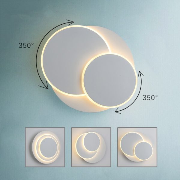 Wall Lamp Simple Modern Living Room Dining Room Staircase Lamp Study Bedroom Bedside Round Wall Lamp - Image 2