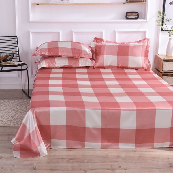 Summer Ice Silk Printing Home Textile Kit Single Bed Sheet Washed Silk Large Bed Sheet - Image 9