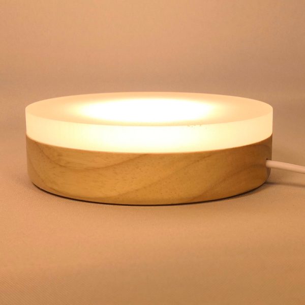 Wooden Night Light Bedside Acrylic Led Warm Light Side A Few Atmosphere Lights Usb5V Power Supply Low Voltage Diy Base - Image 3