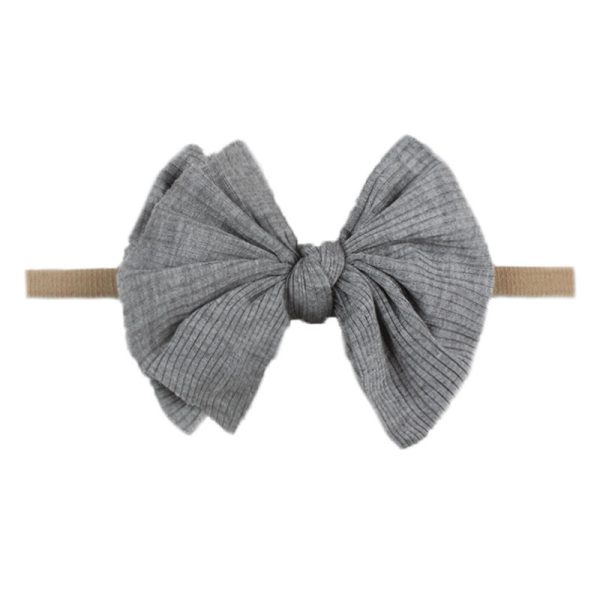 Children's Printed Bowknot Hair Lead Flower Headband - Image 2