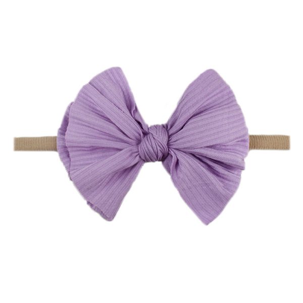 Children's Printed Bowknot Hair Lead Flower Headband - Image 4