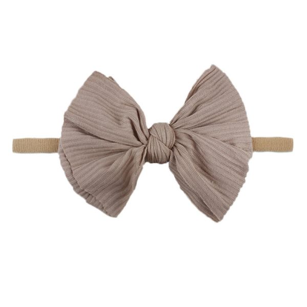 Children's Printed Bowknot Hair Lead Flower Headband - Image 6