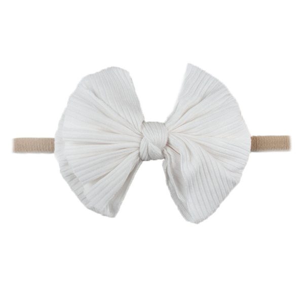 Children's Printed Bowknot Hair Lead Flower Headband - Image 5