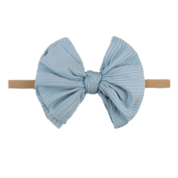 Children's Printed Bowknot Hair Lead Flower Headband - Image 8