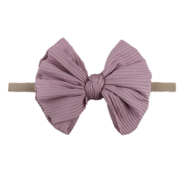 Children's Printed Bowknot Hair Lead Flower Headband - Image 7