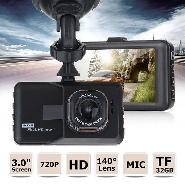 Hidden Driving Recorder Black Gold Steel 3.0 Inch HD 1080P Car Driving Recorder Manufacturer Spot - Image 4