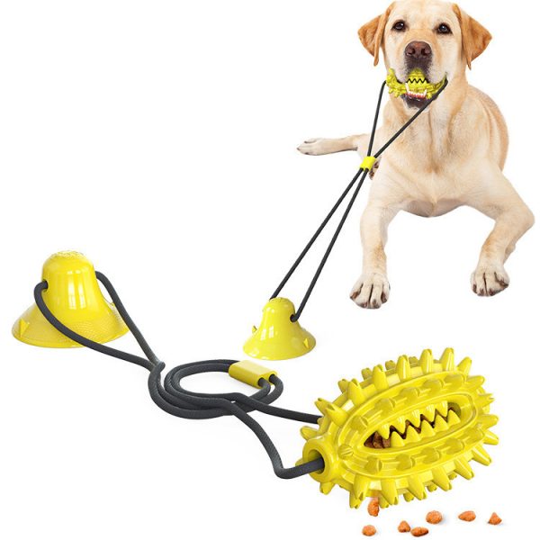 Sucker Dog Toy Tug Of War Molar Stick Leaking Ball - Image 2