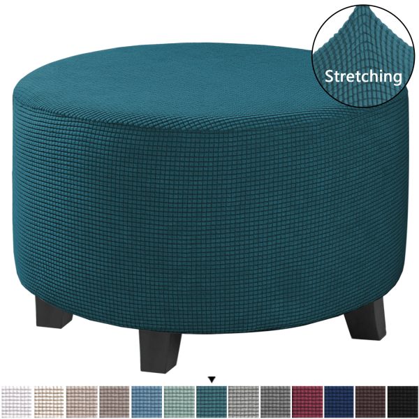 Low Stool Cover Ottoman Protective Cover Elastic Full Cover Sofa Pedal Cover Sofa Cover - Image 7