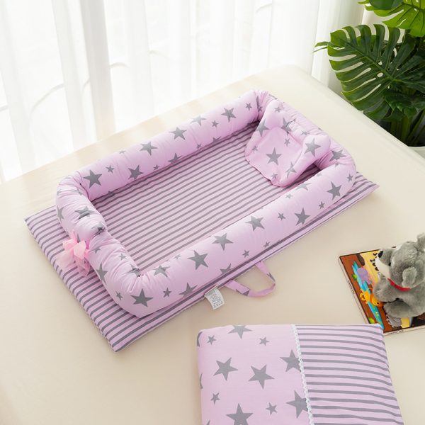 Portable Crib Bed Removable And Washable Newborn Baby Sleeping Artifact Foldable Bionic Bed - Image 5