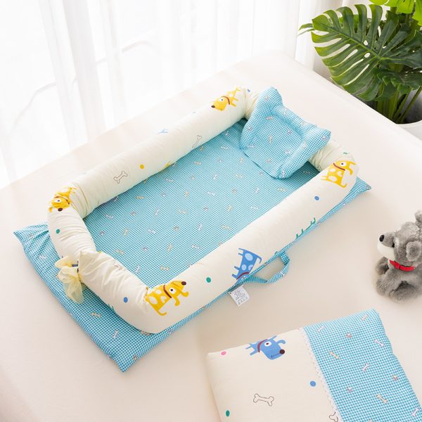 Portable Crib Bed Removable And Washable Newborn Baby Sleeping Artifact Foldable Bionic Bed - Image 4