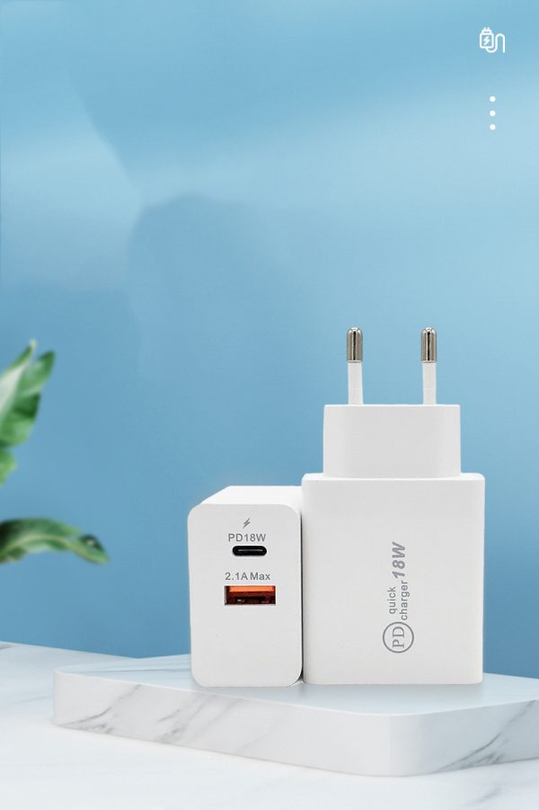 18W USB-C Fast Charge USB Type-C PD Charger US Plug Fast Charging Adapter - Image 3