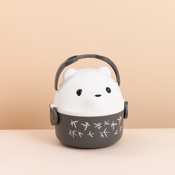 Glasses Bear Double-layer Portable Lunch Box - Image 9