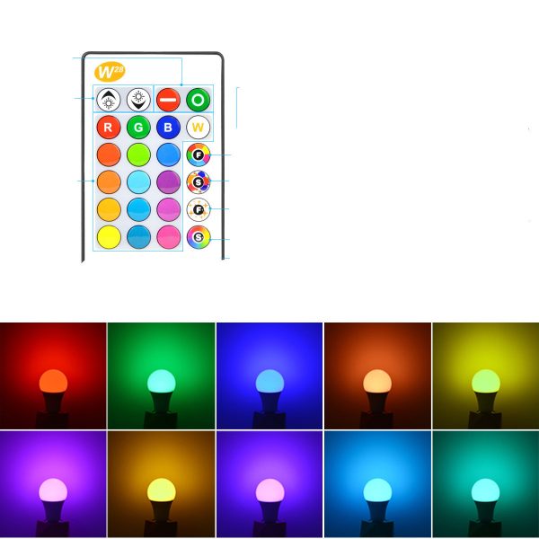 Led Smart Bluetooth Bulb Light Mobile Phone Dimming Color Music Group Control - Image 5