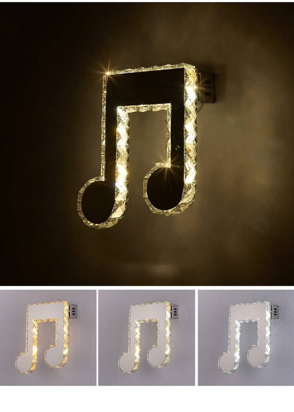 Crystal Wall Lamp Simple Led Living Room Background Wall Lamp Bedroom Bedside Lamp Corridor Wall Lamp - Image 3