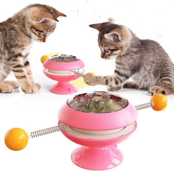 Rotatable Cat Toys Supplies With Catnip Interactive Training Toys For Cats Kitten Cat Accessories Pet Products - Image 3