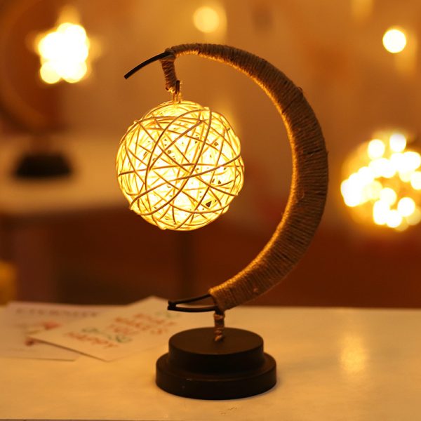 Ins Wind Iron Ornament Led Moon Star Shape Copper Wire Lamp - Image 4