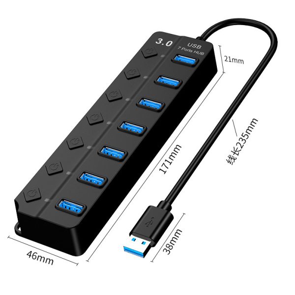 7-Port High-Speed Usb3.0 Hub - Image 4