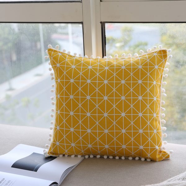 Geometric Cotton Linen Waist Pillow Pillow Cushion Waist Pillow - Image 2