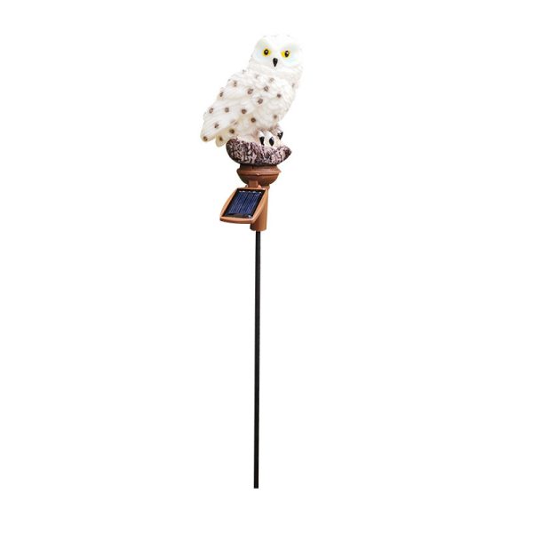 Outdoor Garden LED Solar Owl Ground Plug Light - Image 2