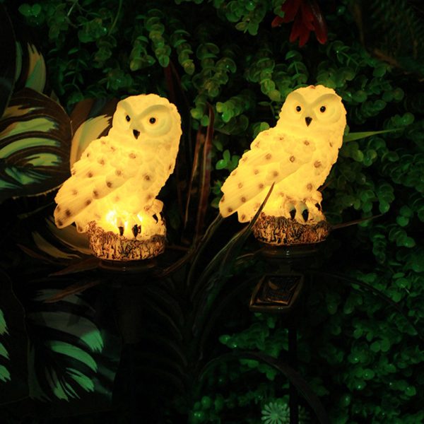 Outdoor Garden LED Solar Owl Ground Plug Light - Image 5