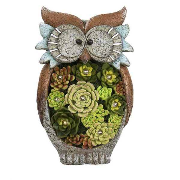 Solar Owl Led Light Outdoor Decorative Light Courtyard Decoration Resin Crafts Courtyard Lawn Night View Gift Lighting Decoration - Image 4