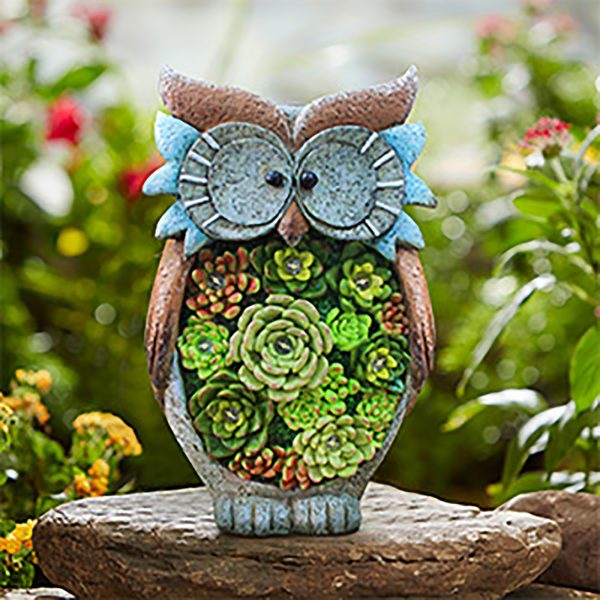 Solar Owl Led Light Outdoor Decorative Light Courtyard Decoration Resin Crafts Courtyard Lawn Night View Gift Lighting Decoration - Image 3