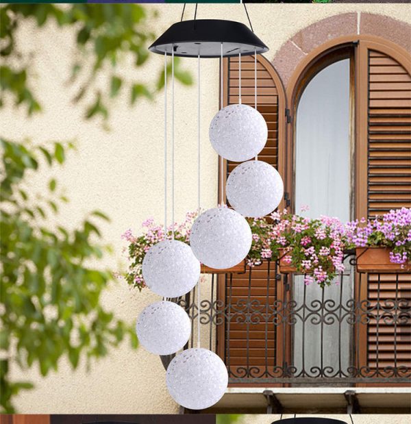 Outdoor Bulb Color-Changing Wind Chime Chandelier Luminous Solar - Image 2