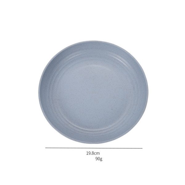 Wheat Straw Cutlery Round Environmentally Friendly Anti-drop Disc Meal Dish Multi-color - Image 3