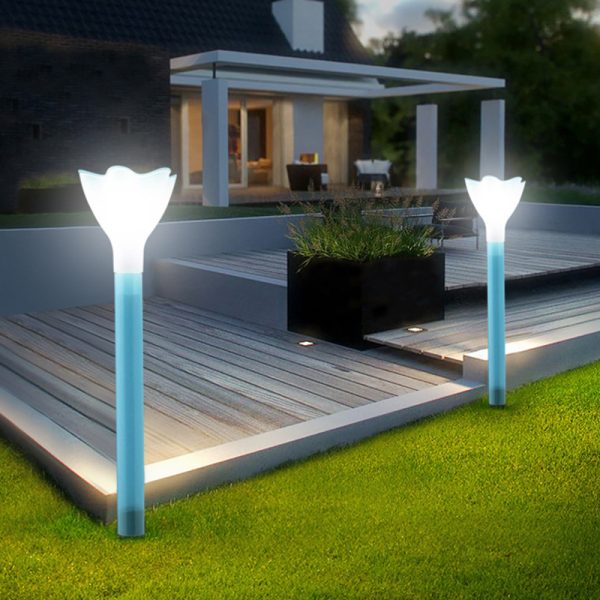 Solar Flower Light LED Ground Plug Night Light - Image 5