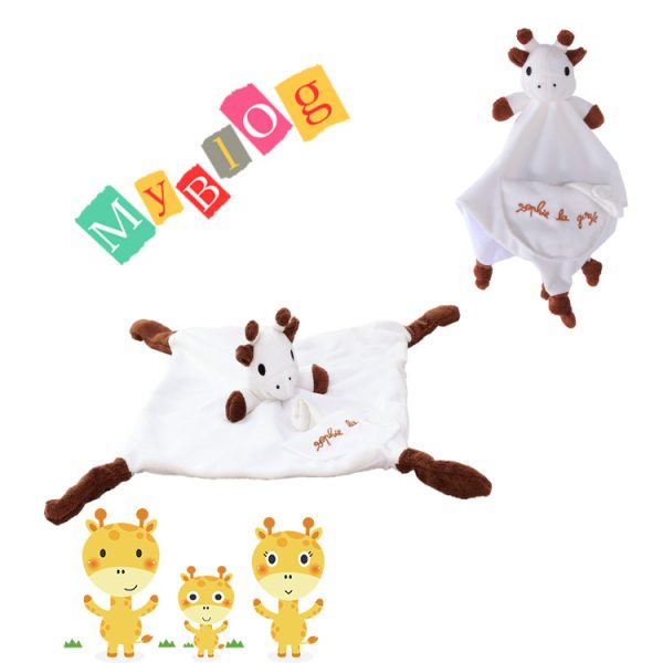 Newborn Baby Deer Saliva Towel Baby Animal Sleep With Comfort Towel Plush Toy Manufacturer Wholesale - Image 5