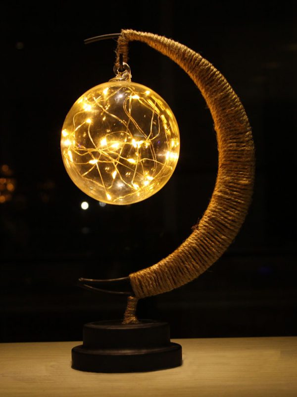 Ins Wind Iron Ornament Led Moon Star Shape Copper Wire Lamp - Image 9