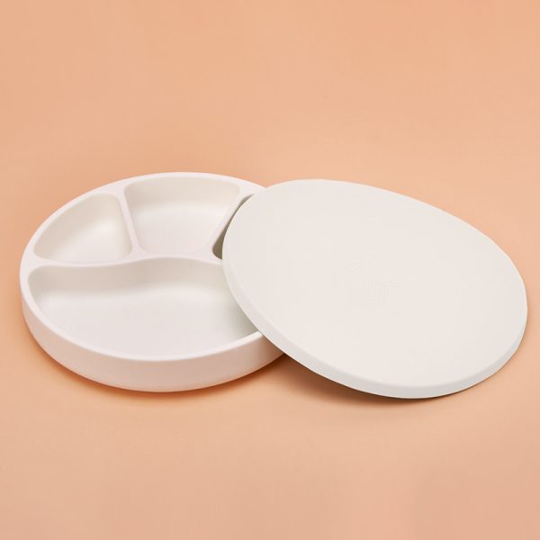 Silicone Dinner Plate Suction Cup Type Food Supplement Bowl With Lid - Image 6