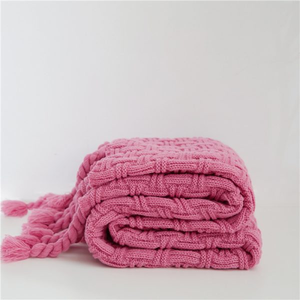 Positive And Negative Woven Tassels Casual Nap Air Conditioning Blanket Shawl Office Blanket Emily - Image 6