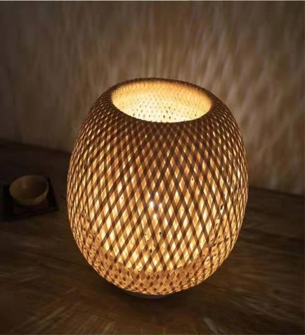 Bamboo Strip Weaving Simple Net Celebrity Homestay Decorative Table Lamp - Image 5