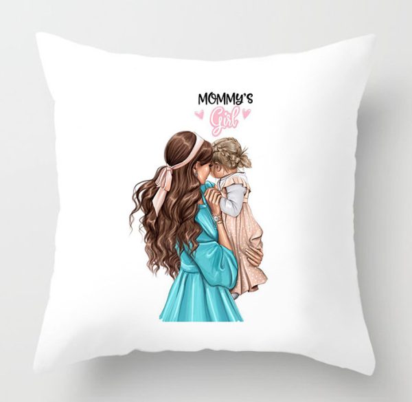 Parent-child Series Mother's Day Pillowcase Polyester Cushion - Image 2