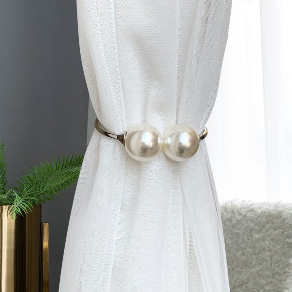 Light Luxury Curtain Straps Pearl Alloy Spring New House Soft Decoration Living Room Bedroom Curtain Buckle Is Not A Pair - Image 3